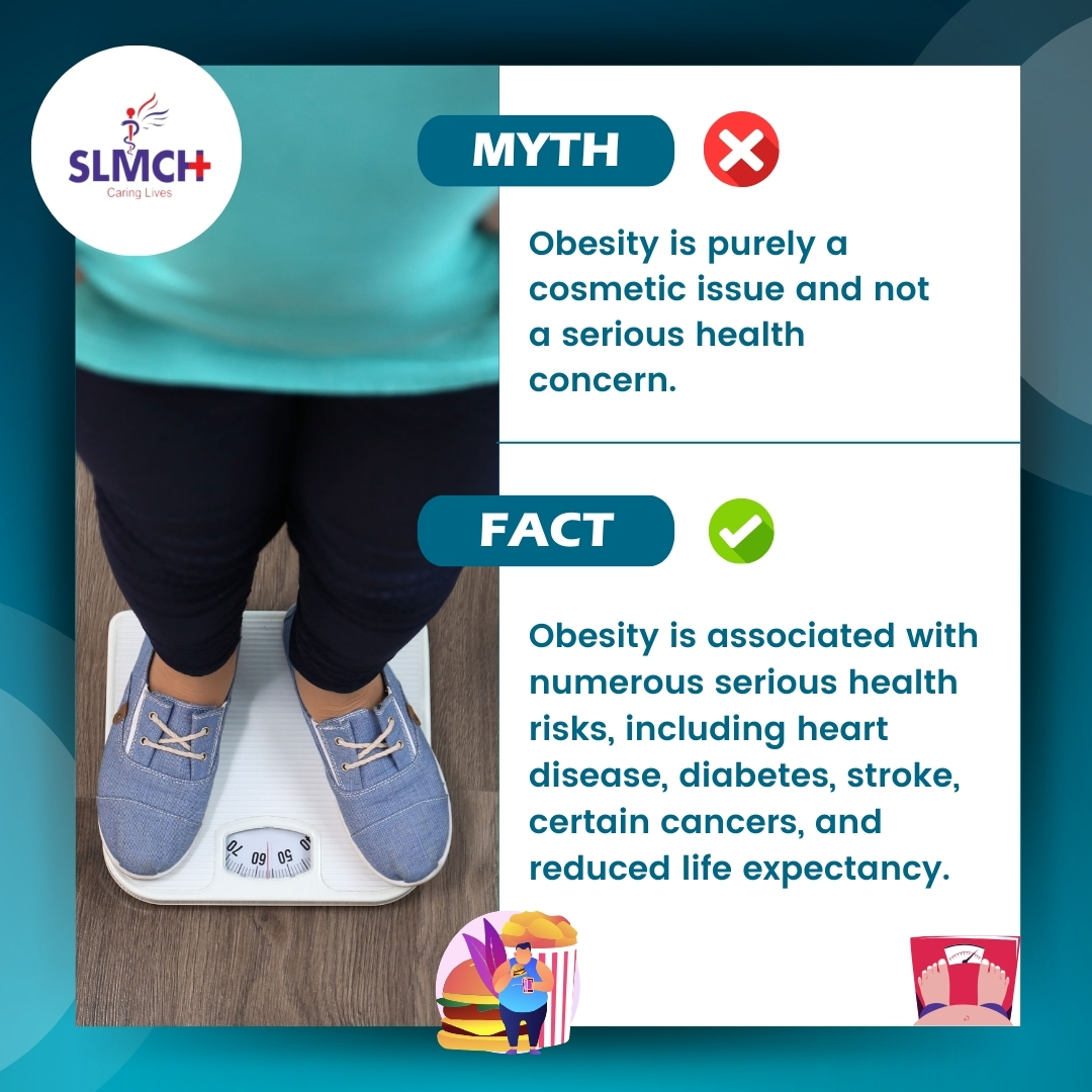 Myth & Fact about Obestiy.
#SLMCH #Savinglives #srilalithambigai #adayalampattu #DRMGR #MGRERI #WorldObesityDay #HealthyWeightAwareness #EndWeightStigma #ObesityPrevention #HealthAtEverySize #BodyPositivity #WeightManagement #NutritionMatters #PhysicalActivity #ObesityAwareness