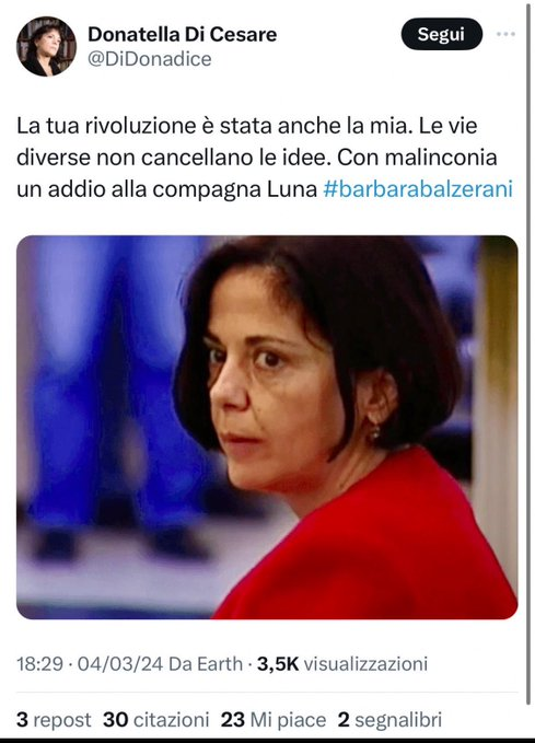 PChiaradia's tweet photo. #BarbaraBalzerani #dicesare @DiDonadice #Fascism 
"Nella notte della repubblica è difficile trovare il sole."
Il Maldicente https://t.co/TE97ULXTIZ