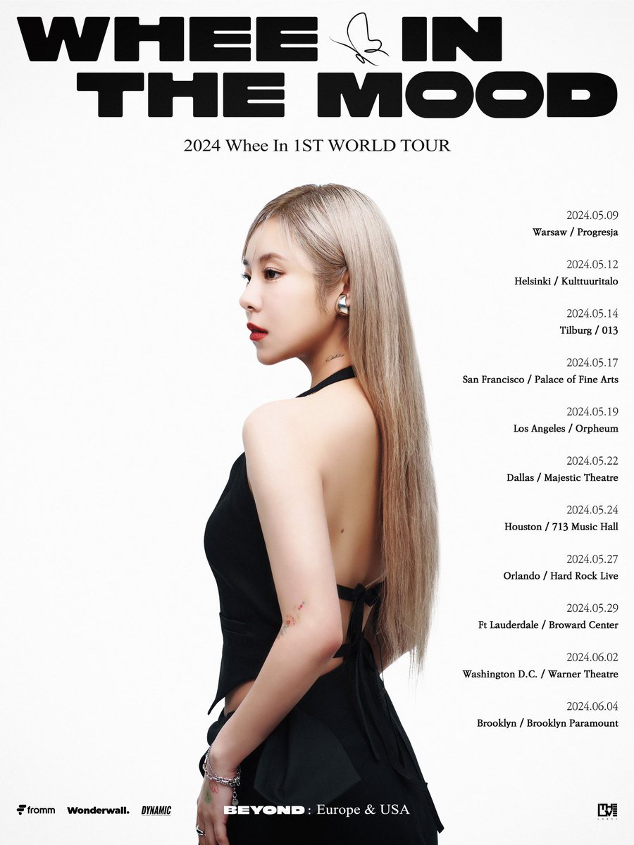 THEL1VE_LABEL's tweet image. [#WheeIn]
2024 Whee In 1ST WORLD TOUR : 
WHEE IN THE MOOD [BEYOND]

🦋 IN Europe &amp;amp; USA
- 2024.05.09 : WARSAW
- 2024.05.12 : HELSINKI
- 2024.05.14 : TILBURG
- 2024.05.17 : SAN FRANCISCO
- 2024.05.19 : LOS ANGELES
- 2024.05.22 : DALLAS
- 2024.05.24 : HOUSTON
- 2024.05.27 : ORLANDO…