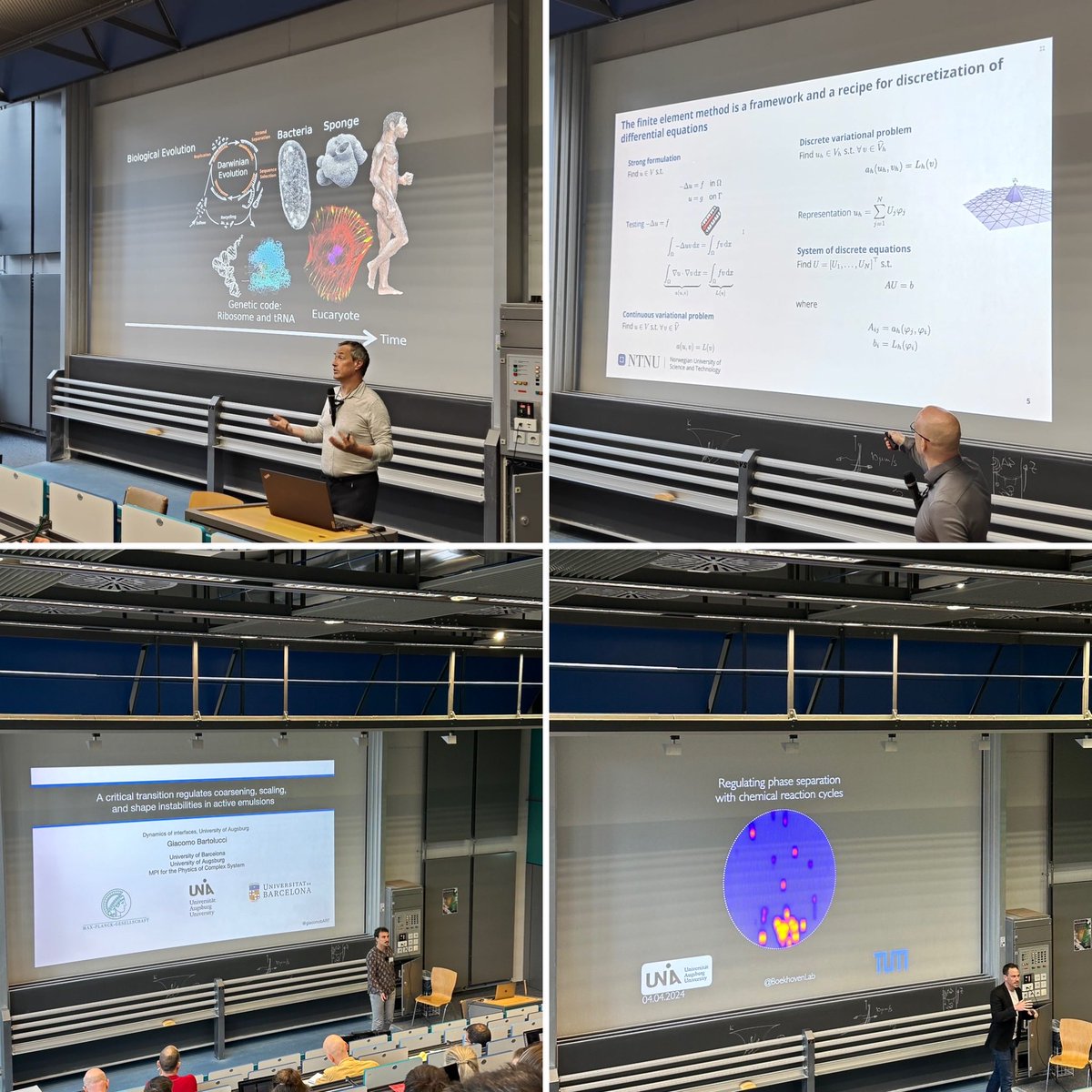 Happy to see a lot of familiar faces on the second day of the workshop!😉 Stimulating scientific discussions with our collaborators Dieter Braun @LMU_Muenchen, @andremassing, @BoekhovenLab, and @giacomobART1.