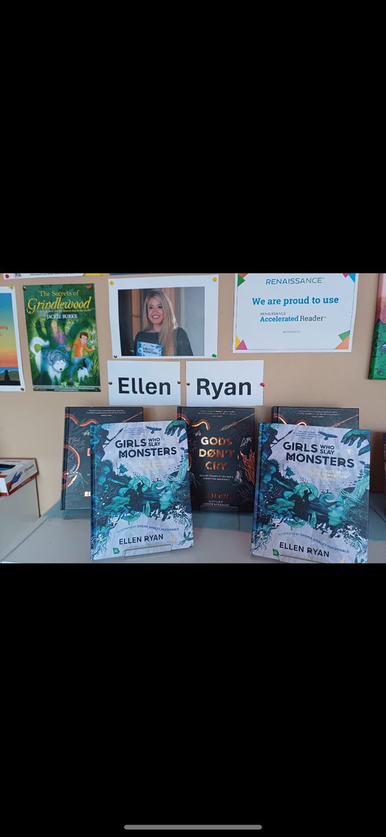 We are proud to display Irish author Ellen Ryan’s books📕 in our library. Ellen visited us yesterday as part of our World Book Day 📖 celebrations! Thank you @EllenRyanWrites 🙏