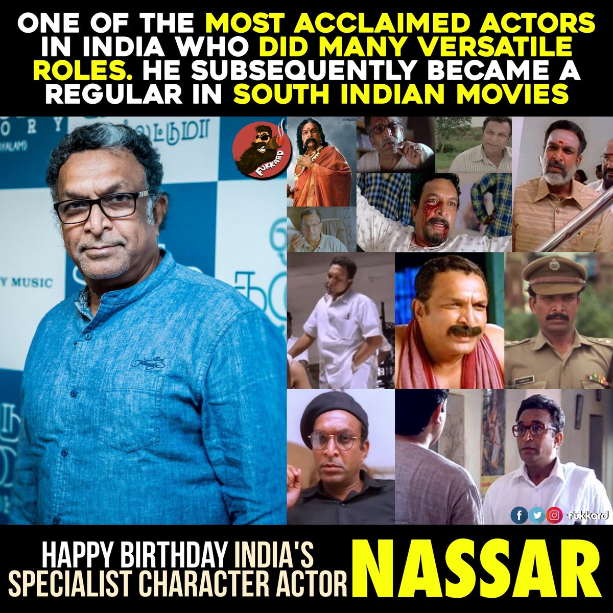 Happy Birthday #Nassar Garu..

#HBDNassar