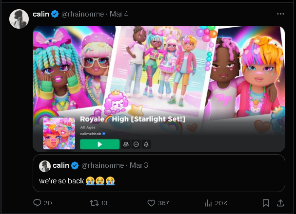 evelynttr's tweet photo. "We're so back" to what? Nothing has changed. Y'all still a bunch of ignorant developers who refuse to listen to anyone who tries to make your game better, and who refuses to change an inaccurate set. You've had five years. One set isn't going to fix all the problems. 

#rh #rhtc https://t.co/48bkWypjQ4