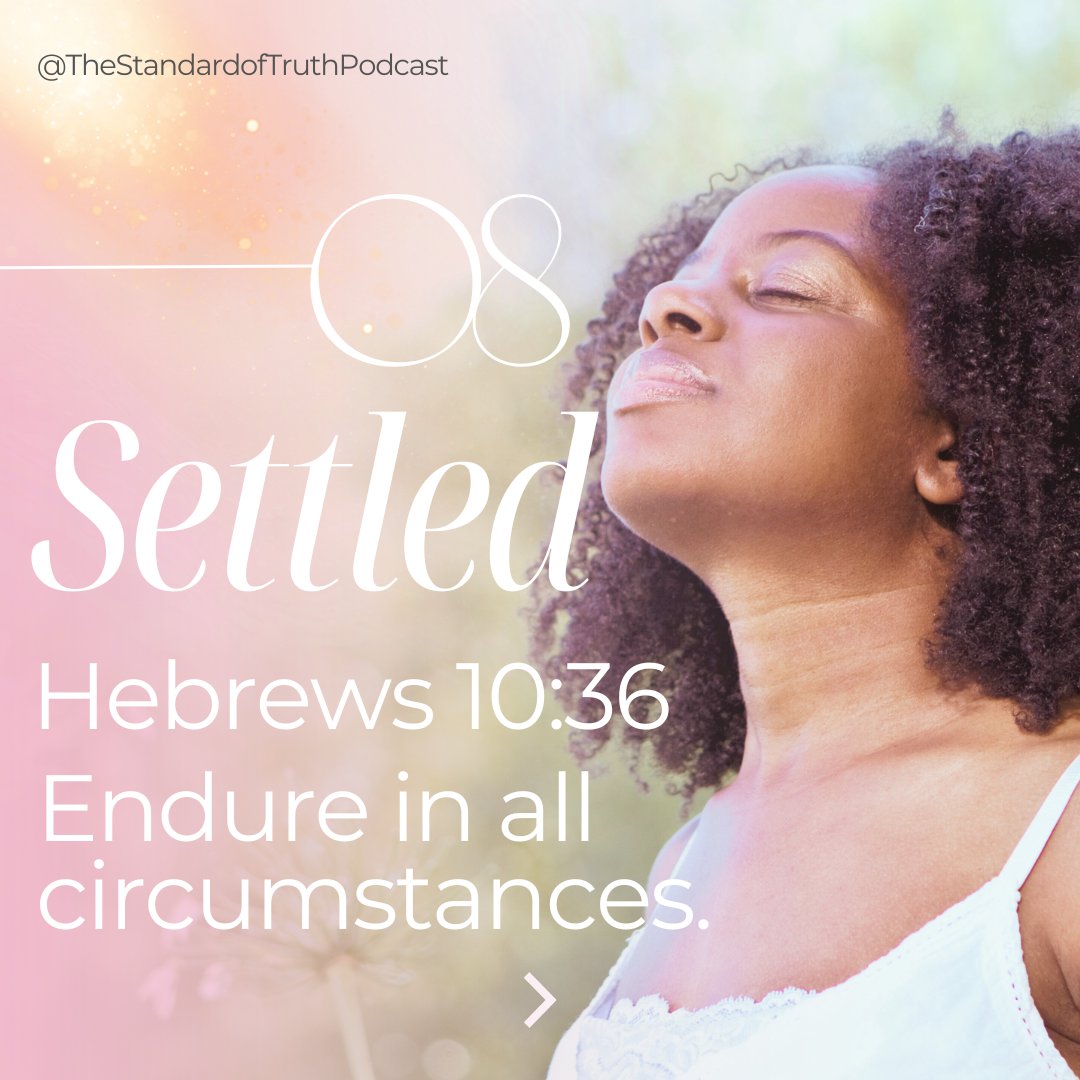Day 8 of God's will for our lives. Today is the final day and we will end with 'settled.' What is the writer of Herbrews trying to convey to us about being 'settled?' #ThewillofGod #GodsWill