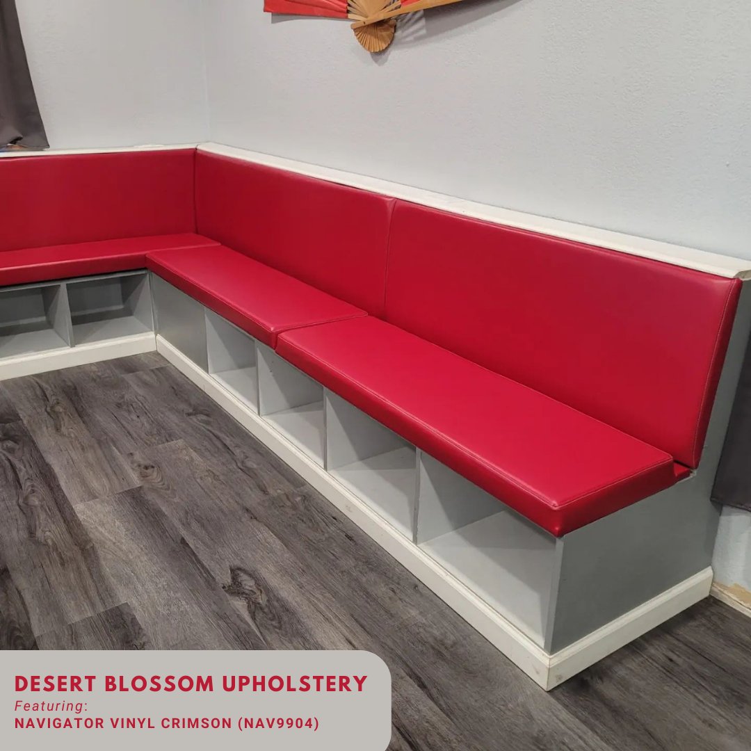 We're seeing red, but we're not mad about it! 😍 Show some love for this seating from Desert Blossom Upholstery featuring Navigator Crimson. 

#customerwork #customerappreciation #upholstery
