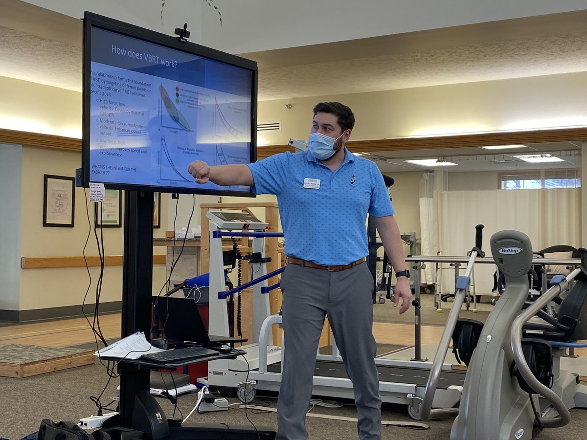 CreightonRehab's tweet image. 📚Exercise Science Faculty Dr. Mitch Magrini and PT Faculty Dr. Rashelle Hoffman were at Hillcrest Health and Rehab delivering a CEU course on velocity training to rehab clinicians with fun hands on practice. #OldNOTweak  #Creighton @Creighton_DPT @creighton_exs @rashellept