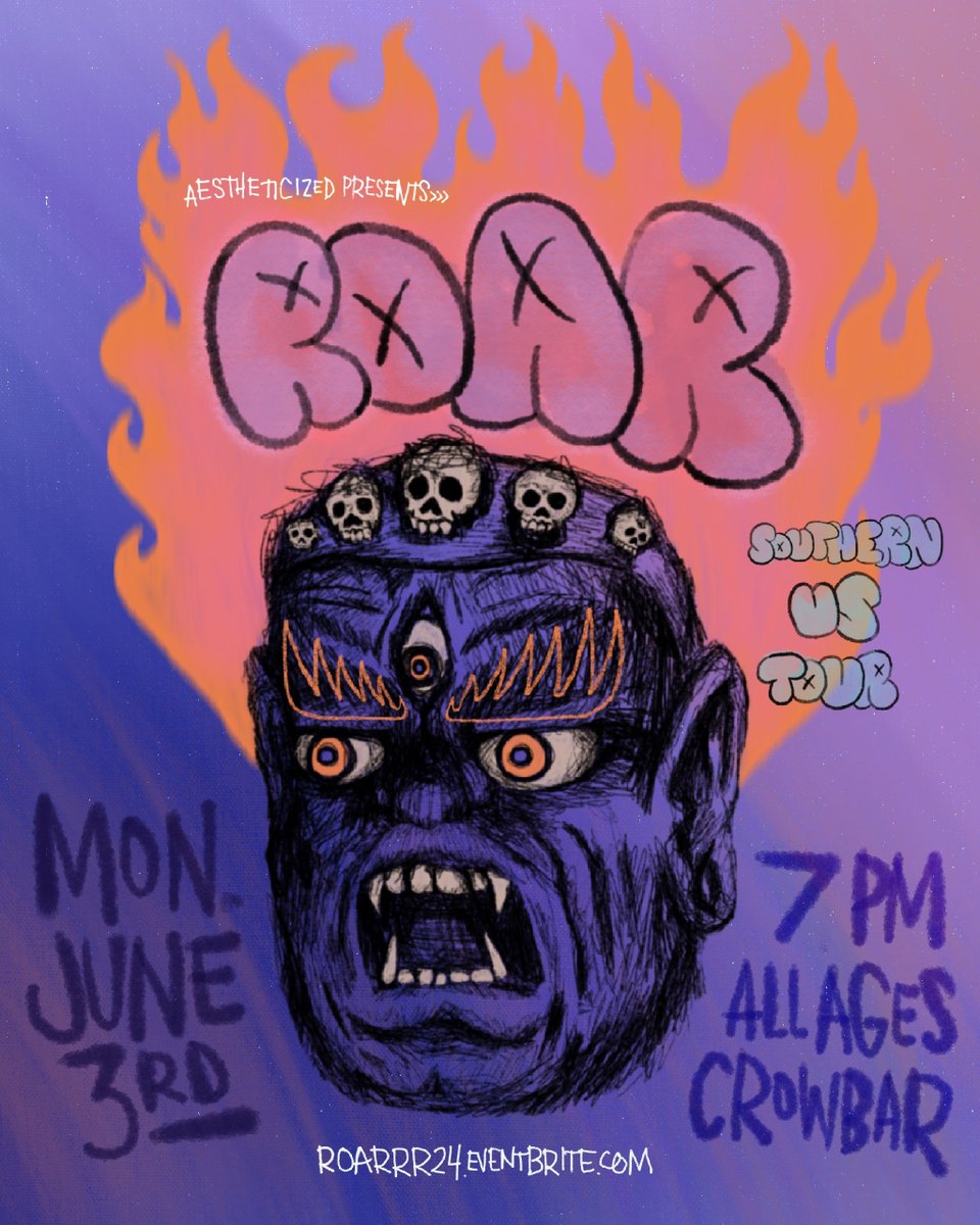 CROWBAR (@crowbarlive) on Twitter photo JUST ANNOUNCED
Mon 06/03/24 - 7pm
@roartheband
w/ Special Guests TBA
Artist Presale: Wednesday, March 6th at 10AM ET pw flomp
General On sale: Thursday, March 7th at 10AM ET
Tickets buff.ly/3TnV9KM
<a href="/aestheticized/">jack spatafora</a> JUST ANNOUNCED
Mon 06/03/24 - 7pm
@roartheband
w/ Special Guests TBA
Artist Presale: Wednesday, March 6th at 10AM ET pw flomp
General On sale: Thursday, March 7th at 10AM ET
Tickets buff.ly/3TnV9KM
<a href="/aestheticized/">jack spatafora</a>