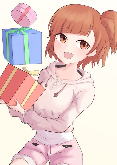 「bangs holding gift」 illustration images(Latest)