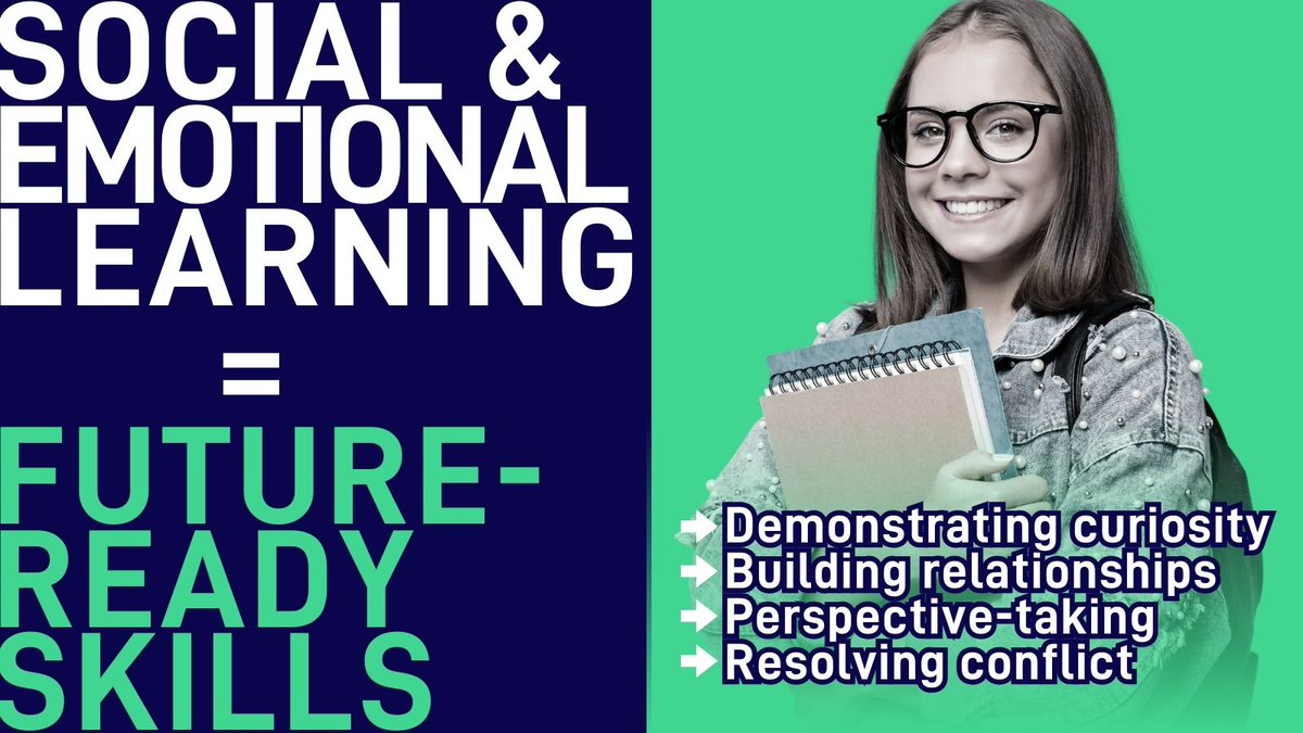 #SEL is preparation for future success.

By supporting students’ social and emotional skills, they develop:

-Curiosity
-Relationship-building
-Ability to consider other perspectives
-Conflict resolution

#TodaysStudents become #TomorrowsLeaders #SELDay
