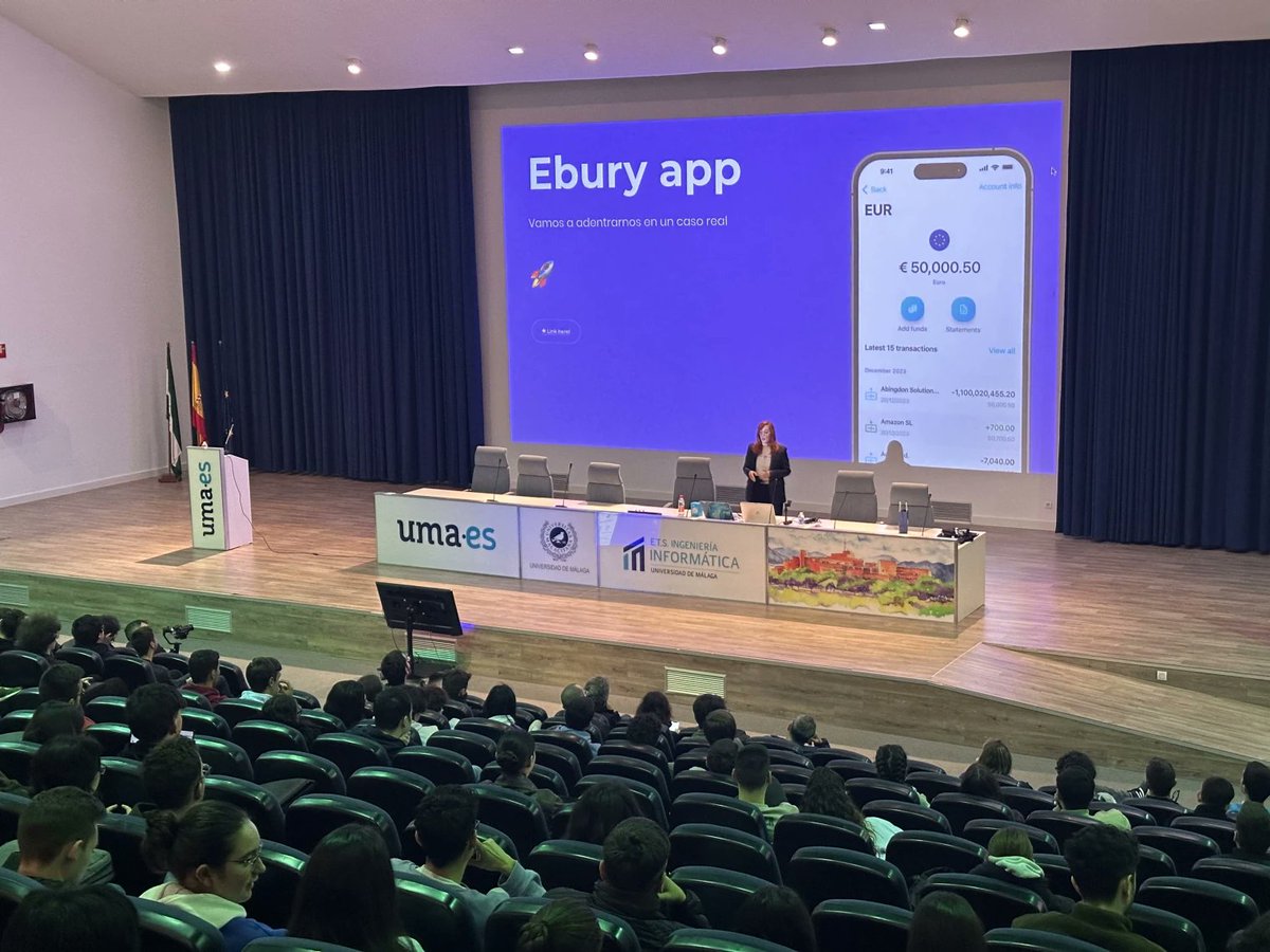 Ebury Labs (@eburylabs) on Twitter photo 🎓💡Exciting times at <a href="/HackersWeek/">Hackers Week</a>! We shared some insights on mobile app design at UMA. A big thanks to <a href="/ConsejoInfUMA/">Consejo Informática</a> for having us another year! 🤝 #EburyTech #Innovation 🎓💡Exciting times at <a href="/HackersWeek/">Hackers Week</a>! We shared some insights on mobile app design at UMA. A big thanks to <a href="/ConsejoInfUMA/">Consejo Informática</a> for having us another year! 🤝 #EburyTech #Innovation