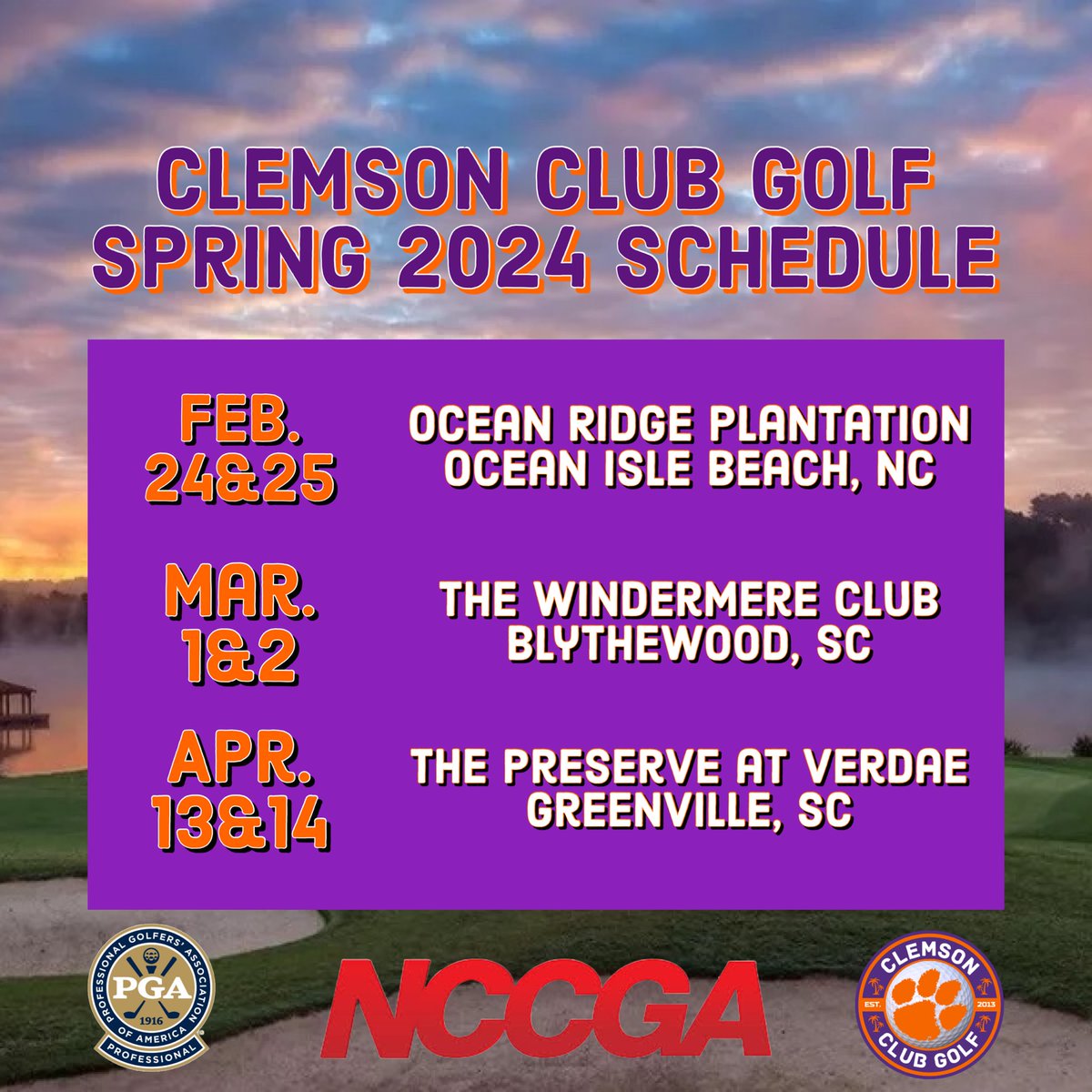 Clemson Club Golf tweet media