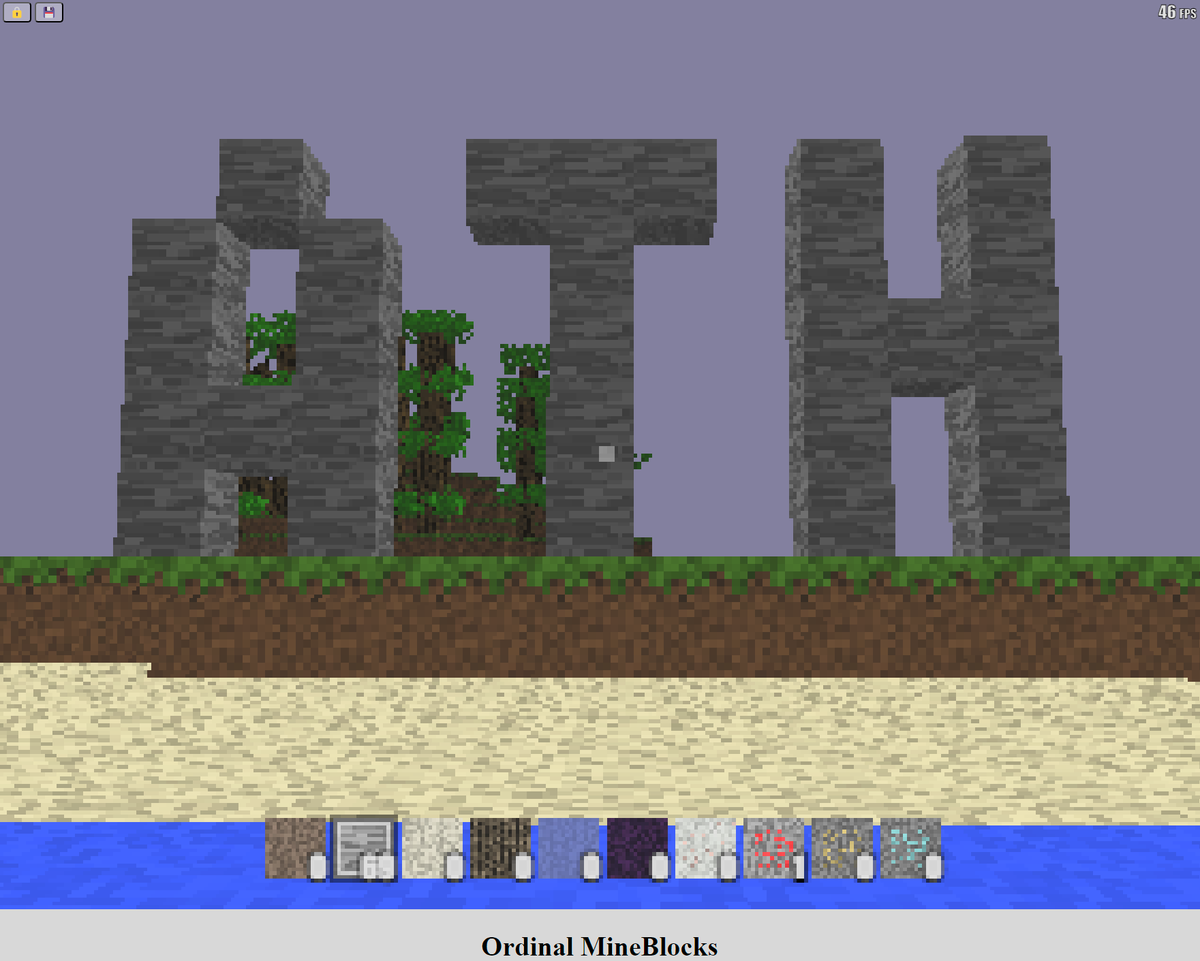 Ordinal MineBlocks tweet media