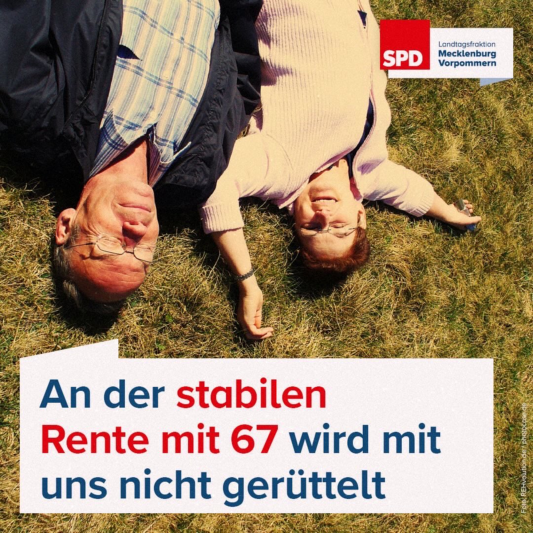 SPD-Landtagsfraktion MV (@spdlandtagmv) on Twitter photo #Rente ?
Sicher !
Stabil !
Und nicht erst mit 70 !
Unsere sozialpolitische Sprecherin Christine Klingohr findet lobende Worte für das Rentenpaket II von <a href="/hubertus_heil/">Hubertus Heil</a> .
Mehr dazu: spd-fraktion-mv.de/aktuelles/pres… #Rente ?
Sicher !
Stabil !
Und nicht erst mit 70 !
Unsere sozialpolitische Sprecherin Christine Klingohr findet lobende Worte für das Rentenpaket II von <a href="/hubertus_heil/">Hubertus Heil</a> .
Mehr dazu: spd-fraktion-mv.de/aktuelles/pres…
