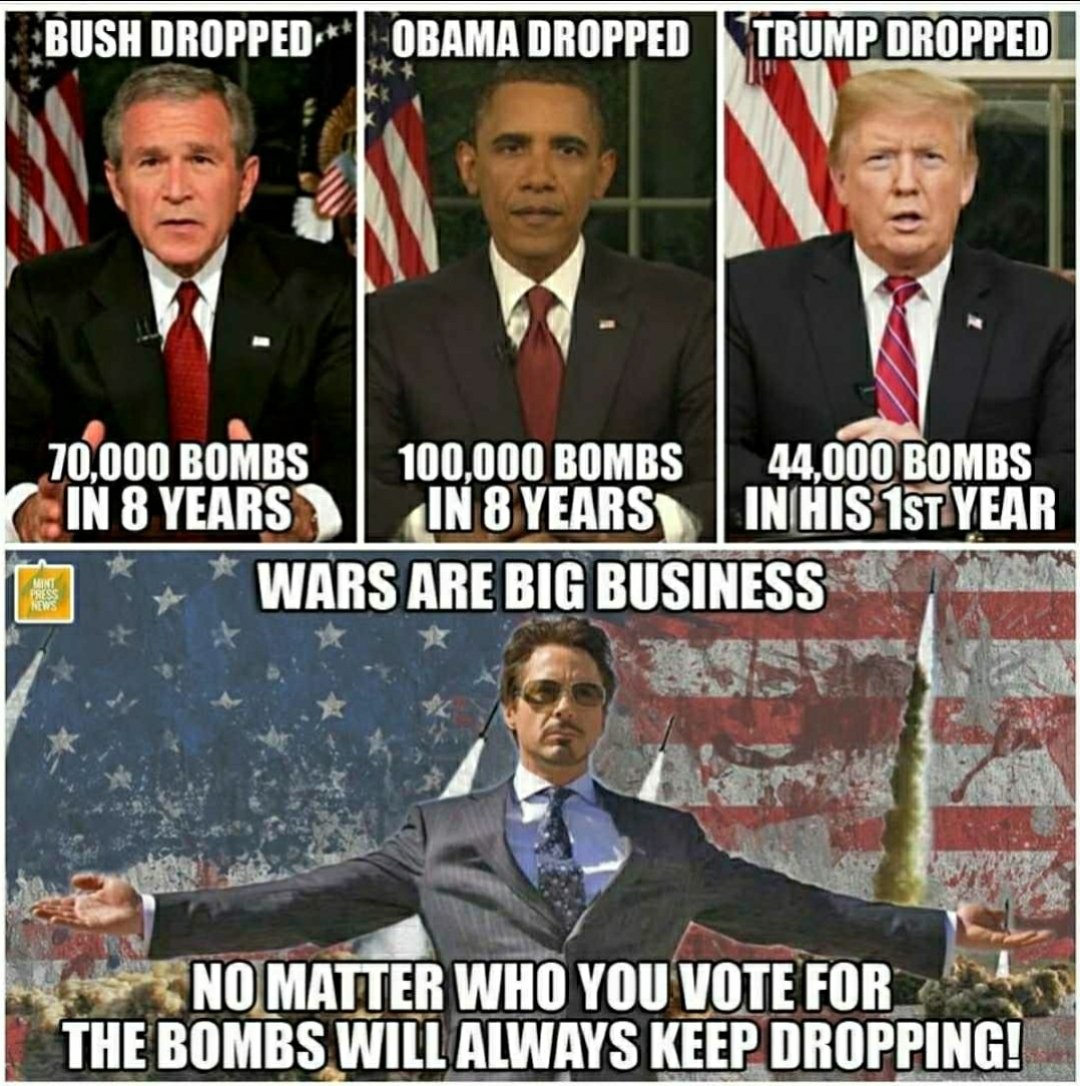 JefferyDenton7's tweet image. Obviously it's ONE owned by the MIC and owners of APAC UNI-PARTY that's been dropping bombs non-stop EVER SINCE the moment it became LEGAL to BRIBE EVERY politician and NOBODY would go to all THAT trouble to ONLY bribe the HALF of the govt they're ALREADY BRIBING
#OnePartySystem