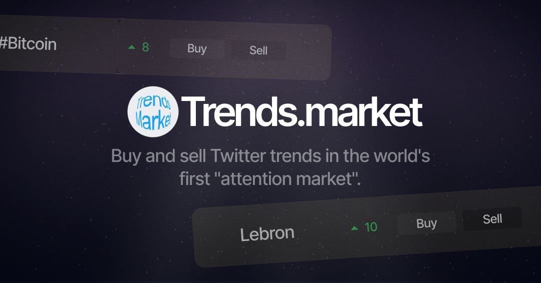 Trends Market (@trendsmarket_) on Twitter photo Trends is live on <a href="/base/">Base</a> mainnet π΅!
Buy and sell Twitter trends on the worldβs first attention market.
Win by being early, and get paid out every time you own a trend in daily the Top 30!
RT, follow <a href="/trendsmarket_/">Trends Market</a> and DM us to get a code. Spots are limitedπ
Learn more π§΅ππΌ Trends is live on <a href="/base/">Base</a> mainnet π΅!
Buy and sell Twitter trends on the worldβs first attention market.
Win by being early, and get paid out every time you own a trend in daily the Top 30!
RT, follow <a href="/trendsmarket_/">Trends Market</a> and DM us to get a code. Spots are limitedπ
Learn more π§΅ππΌ