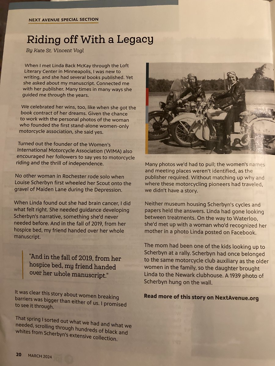 How nice! A Twin Cities friend found this in her TPT magazine. 
This story made me think how intentional these women were in what they wanted to do for themselves &amp; others. For me, writing this #womenshistory led to the question:
How do you want to be remembered? 
What about you?