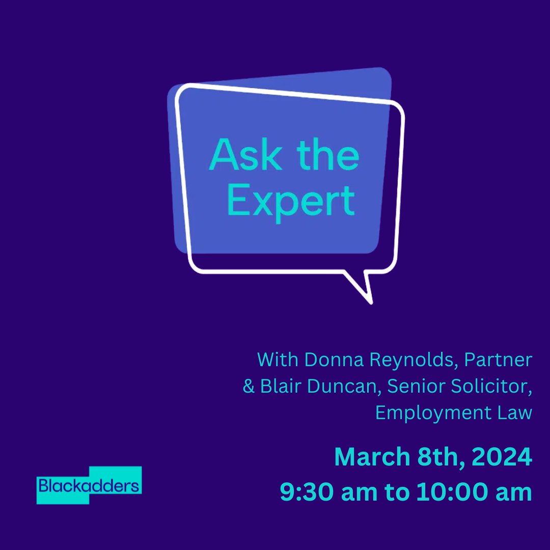 Don't miss out on our next 'Ask the Expert' webinar on Friday March 8th. RSVP now at loom.ly/JyF2C8s. #EmploymentLawWebinar