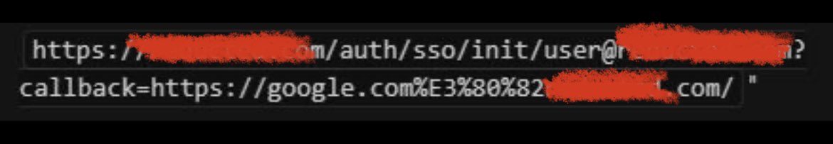 Bypass open redirection whitelisted using chinese dots: %E3%80%82 Tip: Keep eyes on SSO redirects #bugbounty #bugbountytips #bugbountytip