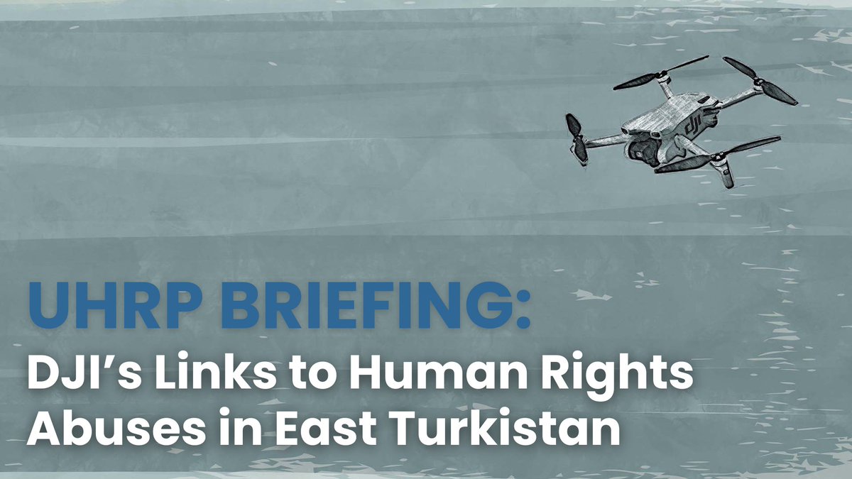 New UHRP briefing 👉🏽 Part 3⃣ in our 📹 #SurveillanceTech series: 'DJI’s Links to Human Rights Abuses in East Turkistan' We examine the role of drone manufacturer @DJIGlobal in atrocities in the Uyghur region. 📓 uhrp.org/report/surveil…