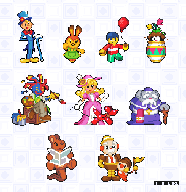 atmaflare's tweet image. Halcyon Kingdom NPCs
#pixelart #ドット絵