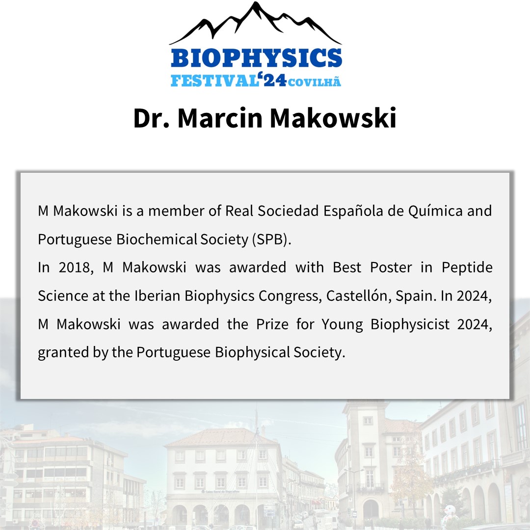 We are very happy to announce that Dr. Marcin Makowski, the SPBf Young Biophysicists Prize 2024 will be one of our speakers on the Biophysics Festival 2024!
Abstract Submission and Registration is still OPEN!