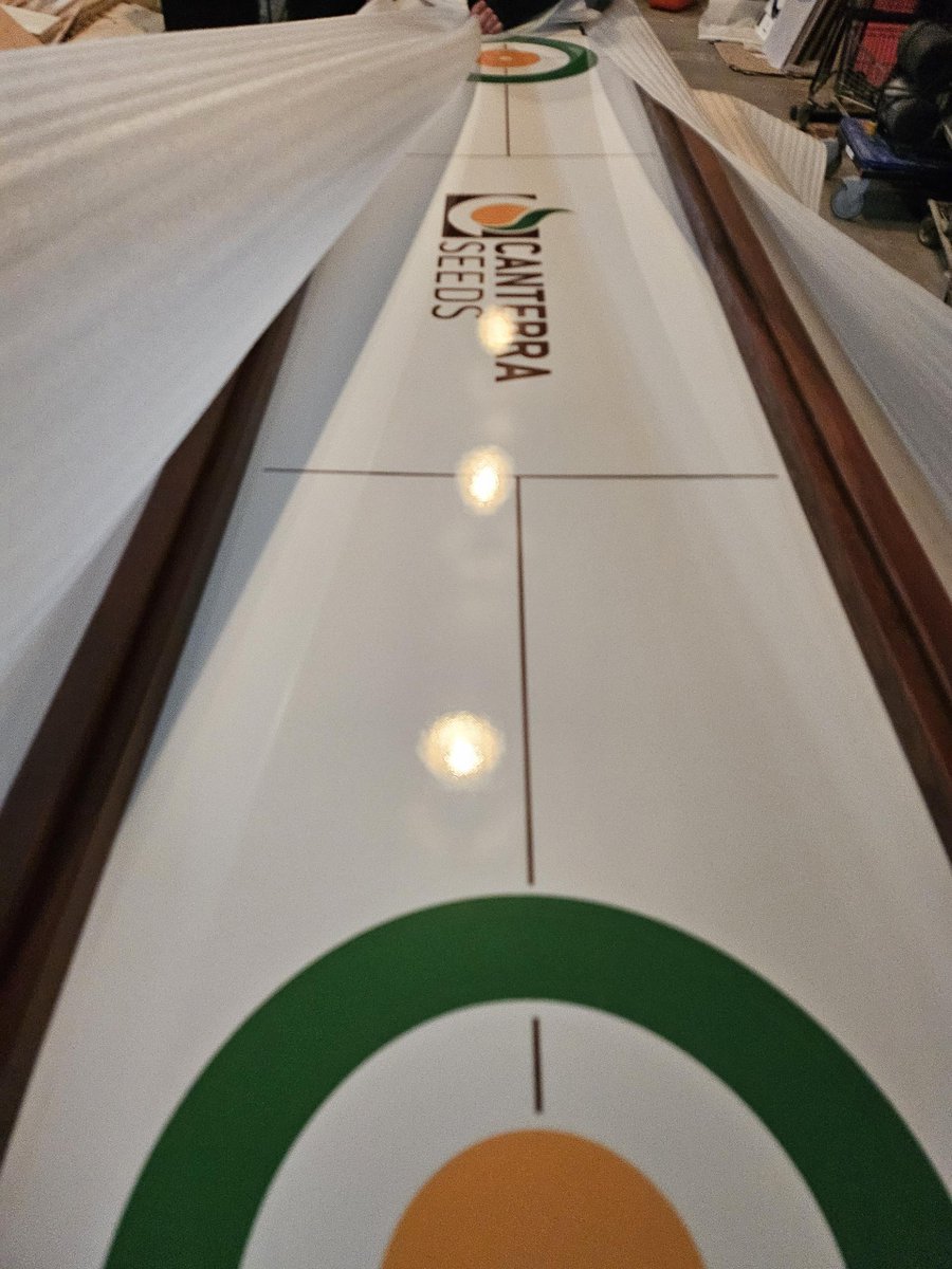 We aren't all about hockey - if you're at #Brier2024, try your hand at our Cool Shots curling table. Then, come cheer on our own Team Big Bushels in the Cool Shots tournament tomorrow at 7pm in the Patch. 🥌
