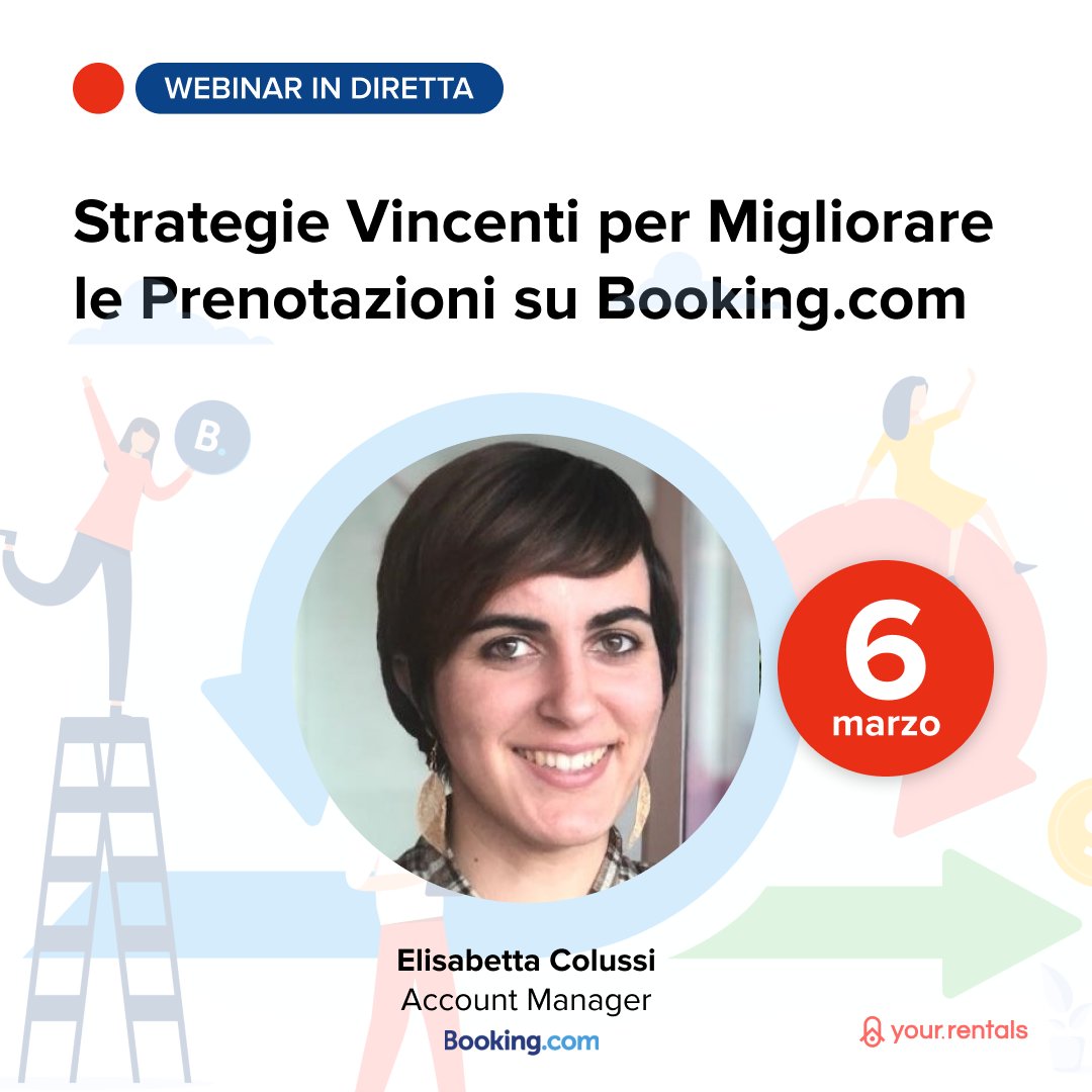 Ultimo richiamo: un #webinar gratuito, opportunità di chat diretta con #Bookingcom

Orario: 16:00 - 17:00 CET
Registrati ora: bit.ly/4c3dtAs

#affittibrevitermini #affittiperfeste #gestoridiproprietà #proprietari #prenotazioni