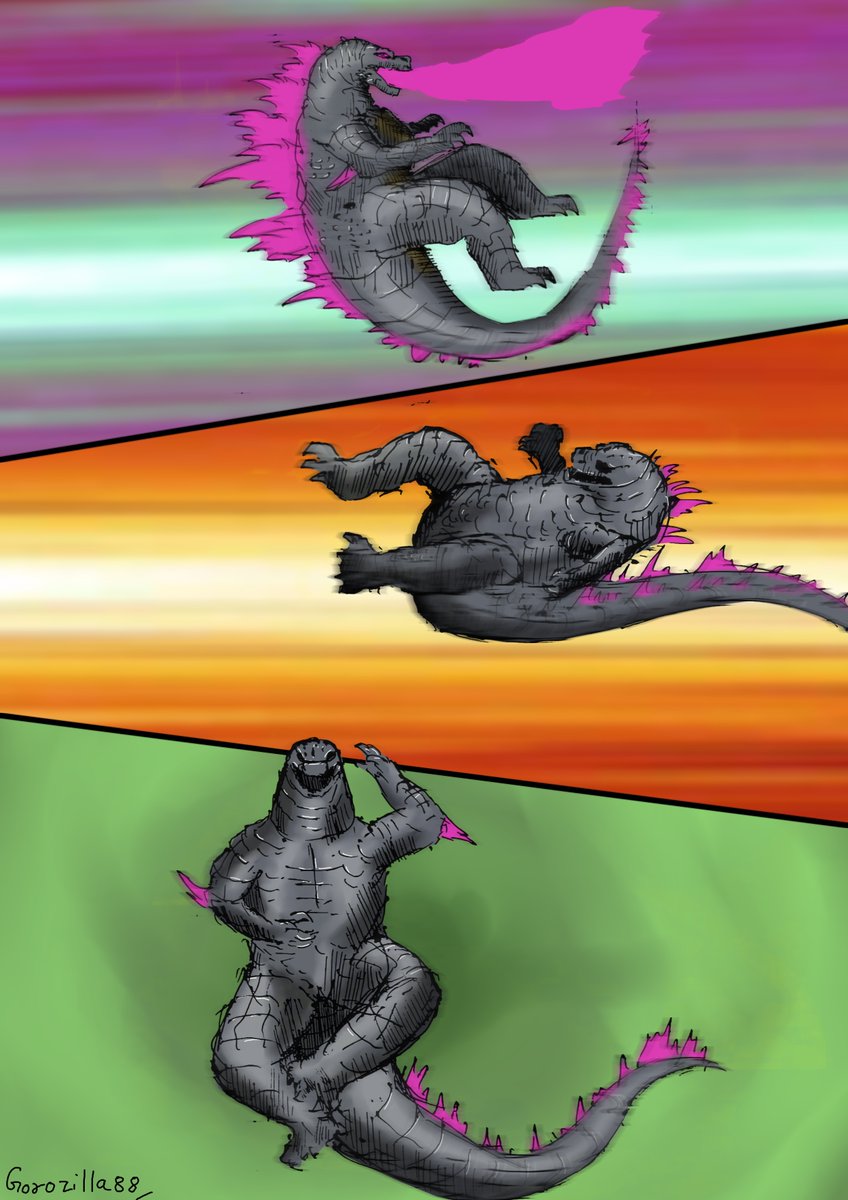 Godzilla has learned tricks from his Showa ancestors.
#godzilla #godzillaxkong #GodzillaXKongTheNewEmpire #godzillakingofthemonsters #krita #art #drawing #gojira #godzillavskong