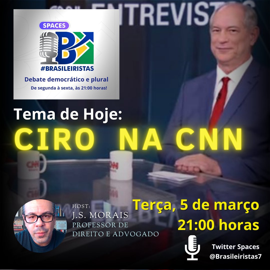 jsmorais's tweet photo. E, conforme anunciado ontem, esse será o tema de hoje do nosso #SpacesHost 🎙Brasileiristas🇧🇷🌹...

Vamos ouvir JUNTOS a entrevista na íntegra e comentar os pontos mais importantes!

Compareçam, às 21:00 horas!

Acessem o link e ativem o lembrete:

https://t.co/4cEpCkIo0G https://t.co/ieVihIV5bt
