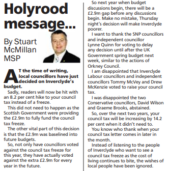 📰 Here's my column from yesterday's @greenocktele covering Inverclyde Labour councillors' decision to increase council tax by 8.2%. @SNPInverclyde @invsnpcouncil @ronniecowan @theSNP