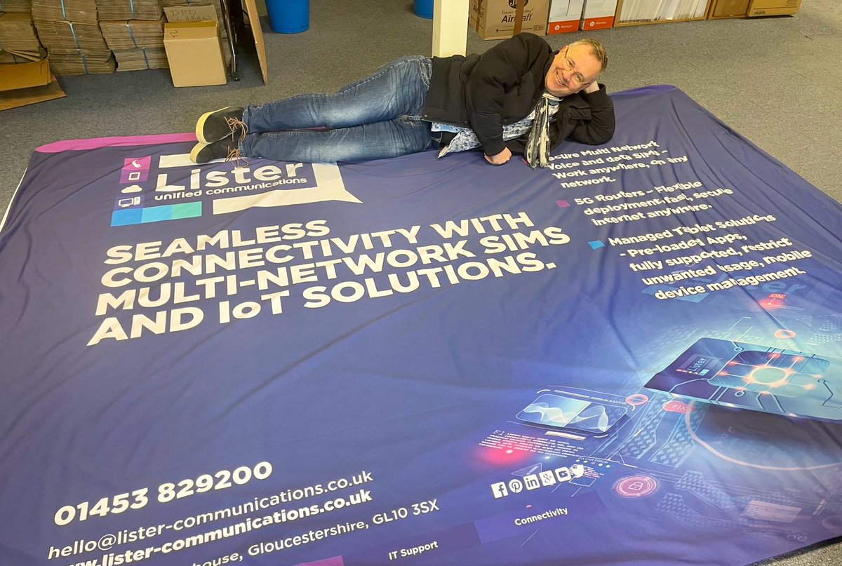 Simon Gardner its our new trade stand not a duvet cover!!!! All supplied by FASTSIGNS Gloucester so look after it!! #tradeshow #signage