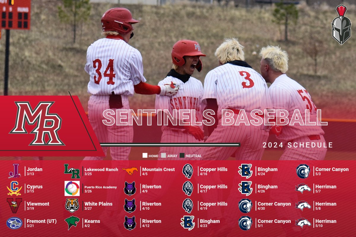 Here is our 2024 schedule. Let's go Sentinels!