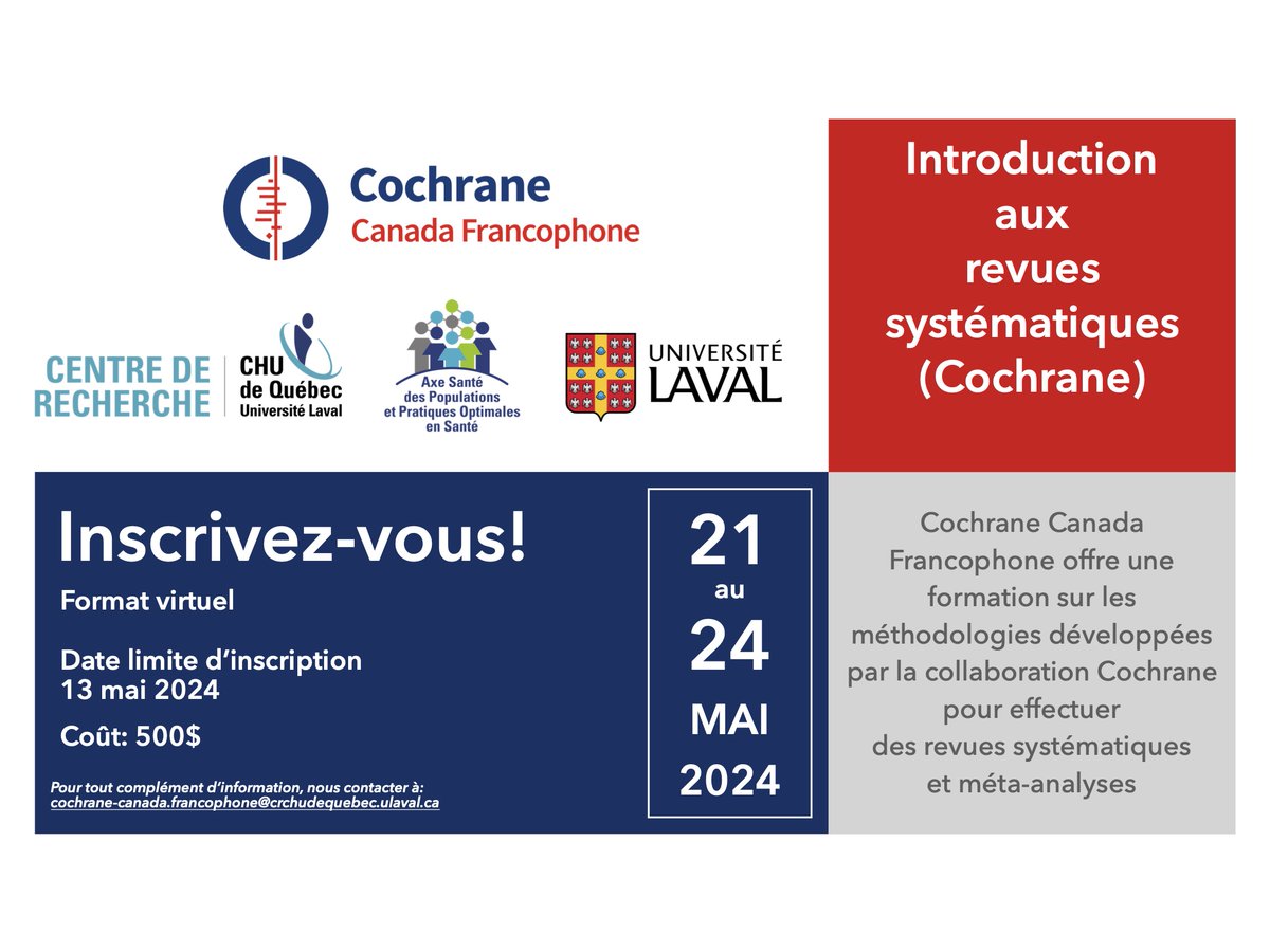 Cochrane Canada - Francophone tweet media
