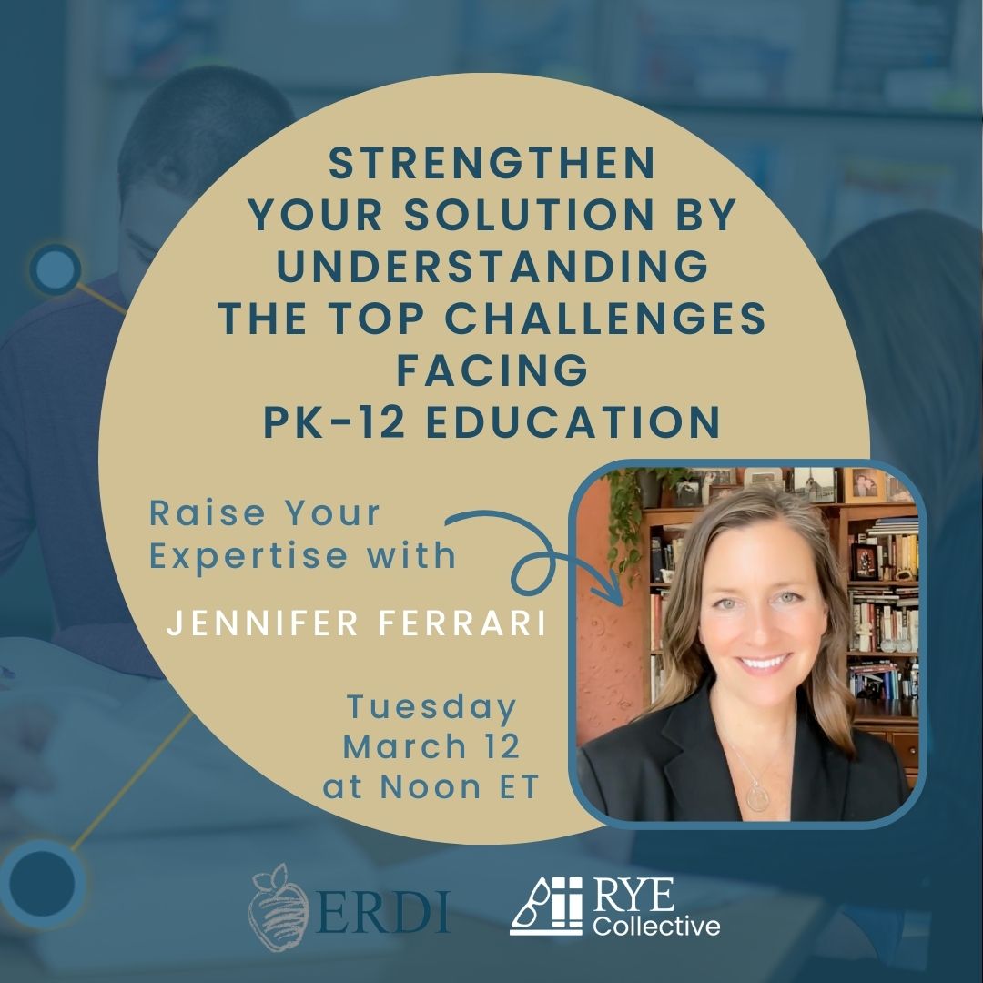 Join @erdius1985 CEO & President @jlferrari128 for this insightful webinar on March 12th hosted by the @RYE_Collective to help #RaiseyourExpertise on the top issues in PK-12 today. ryeconsult.com/webinars-works…