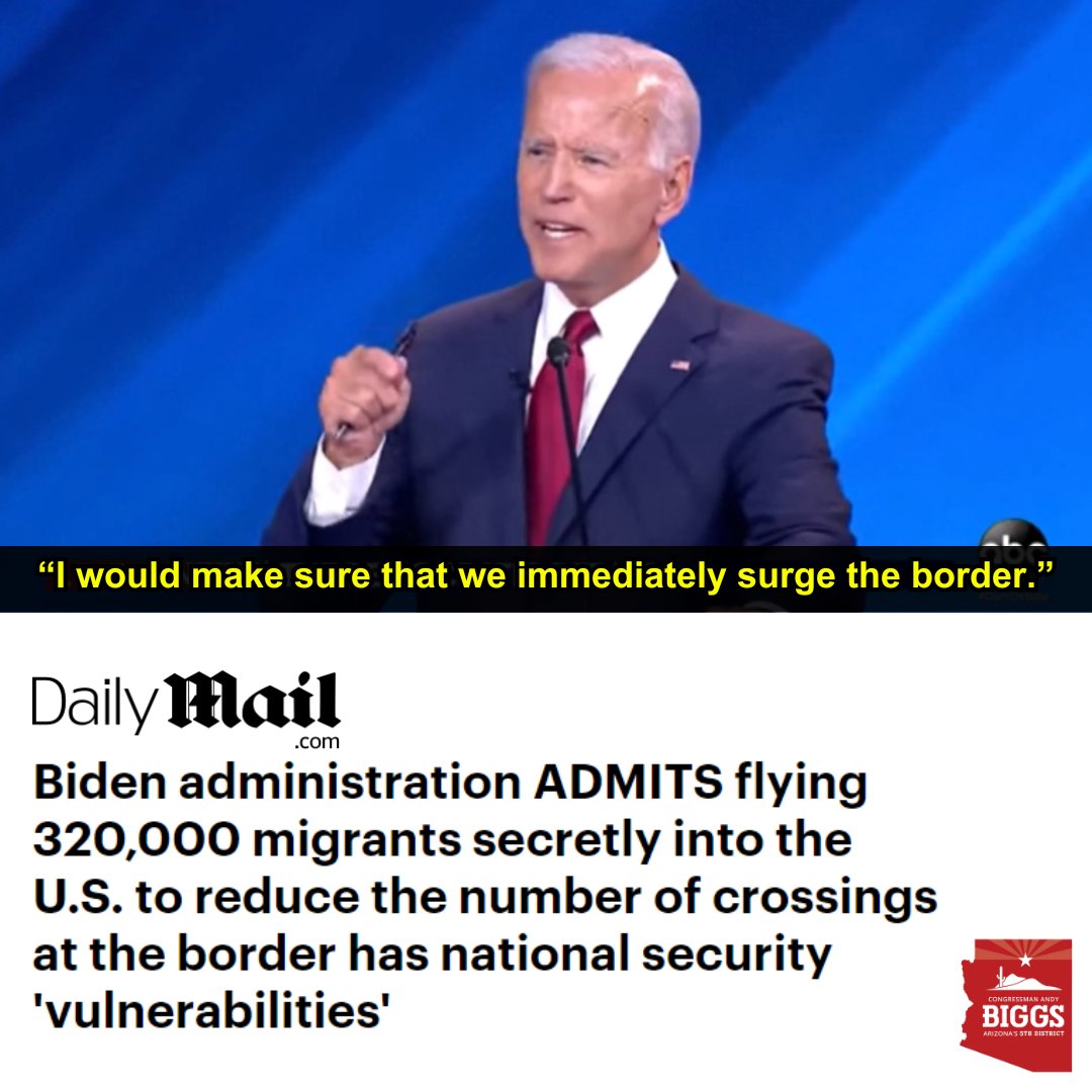 Today is day 1,140 of Biden's presidency and our southern border remains wide open. Biden's attempt to conceal the severity of his manufactured border crisis only puts America in more danger. Read more here: 📌tinyurl.com/3rbc2nbw