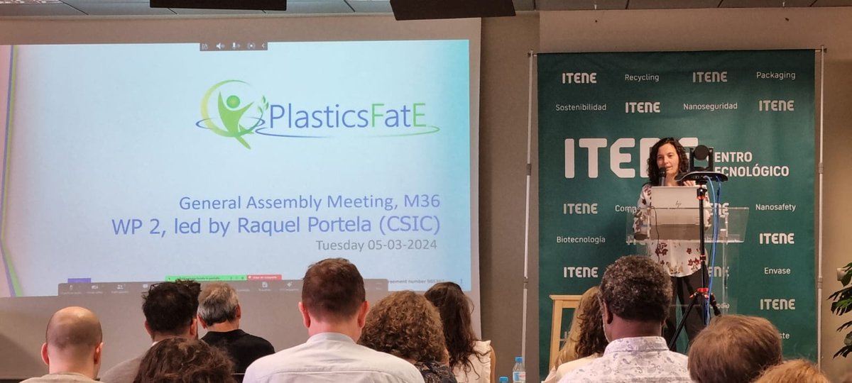 This week, our colleagues Dr. Raquel Portela and Prof. Miguel A. Bañares (@miguelbanares) are discussing the fate and effects of micro- and #nanoplastics at the @plasticsfate meeting in Valencia.