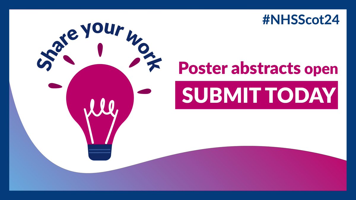 Interested in submitting a Poster Abstract? Find out everything you need to know about the Poster process here: nhsscotlandevents.com/nhs-scotland-e… #NHSScot24