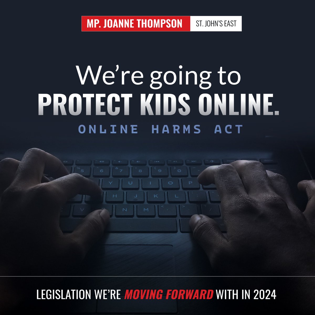 We're going to #ProtectKidsOnline.

By combatting harmful and hateful online content, including the sexual exploitation of children, we'll hold platforms accountable for the content they host with a new #OnlineHarmsAct.

We’re moving forward with legislation to help you in 2024.