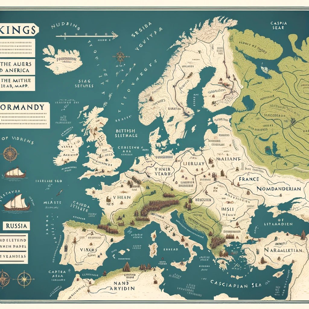 Unveiling the Viking legacy: Our map spans from North America to the Caspian Sea, highlighting territories conquered and settled by Vikings. Trace their raids and settlements across continents and time. #VikingLegacy #ExploreHistory #Norway #Vikings