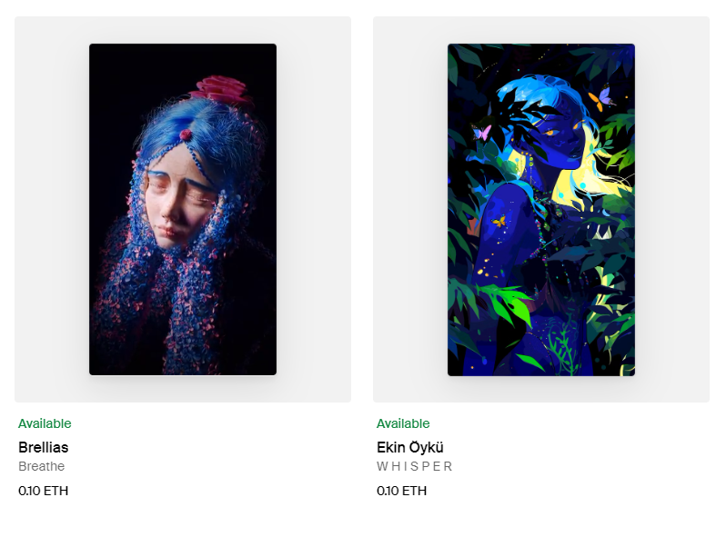 🌐 Double feature on the Foundation front page for our latest Solo Highlight Artists, <a href="/brellias/">Brellias</a> &amp; @ekinoyku1. Grateful for the continuous support from the FND Team.