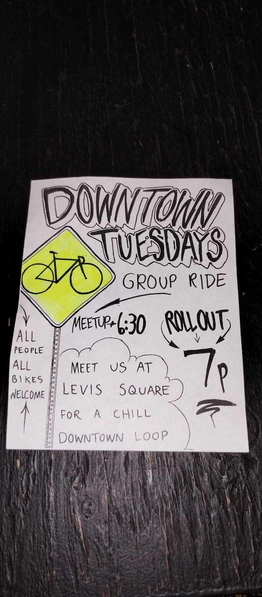 Join us for another Tuesday with B Team Bike Club in Downtown Toledo!
We roll out of Levis Square at 7pm.
#toledo #bikeride #downtowntoledo