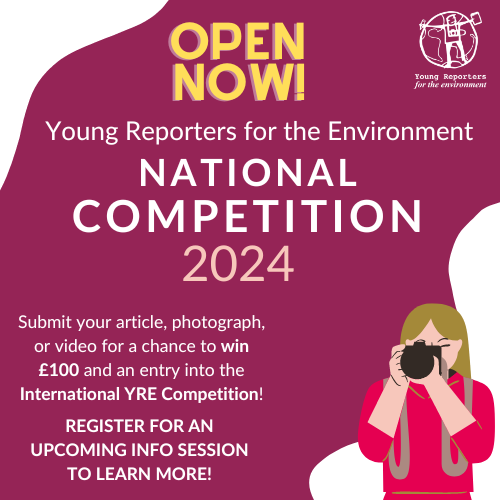 Don't miss out on our info sessions supporting applications for the 2024 Young Reporters for the Environment (YRE) National Competition! 📰🌍 📅3.30pm, Thursday 7th March 📅3.30pm, Tuesday 19th March Find out more and register to attend online 👉 bit.ly/YRE-2024