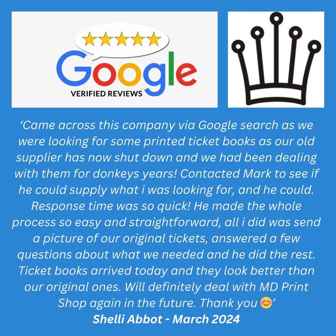 We are delighted to have received another 5 star Google review for our customised printing services. ⭐⭐⭐⭐⭐

mdprintshop.co.uk
'#googlereview #customprinting #nefollowers #ncr #carbonless #businessprinting #print #tuesdaythoughts #whitleybay #reviews #forms #printing