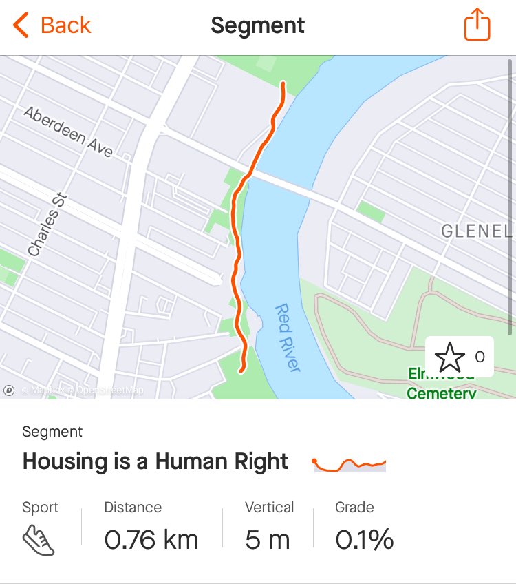 May or may not have created a new segment on Strava today. 🤷‍♂️ #housingisahumanright