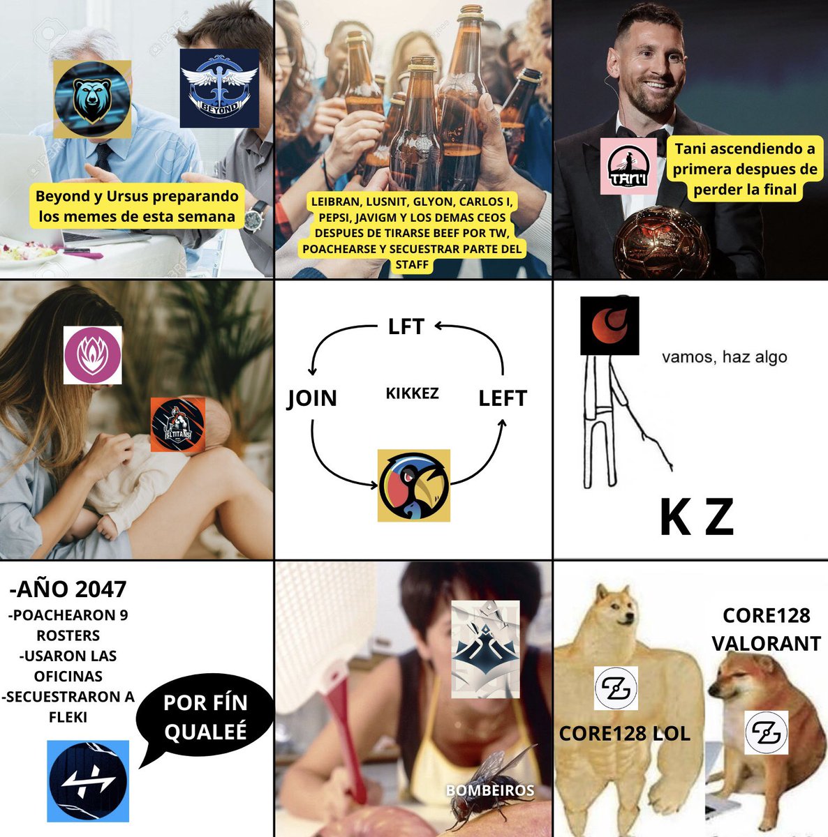 Beyond eSports (@beyond_esp0rts) on Twitter photo 🔹 SEMANA DE PARADA 🔹
O lo que es lo mismo, semana de memes🫡
<a href="/UrsusGaming_/">Ursus Gaming</a> vuestro turno🥹 🔹 SEMANA DE PARADA 🔹
O lo que es lo mismo, semana de memes🫡
<a href="/UrsusGaming_/">Ursus Gaming</a> vuestro turno🥹