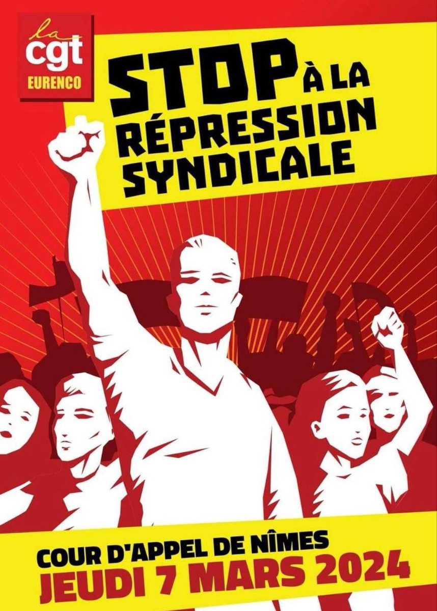 ✊ Non à la répression syndicale ! Rassemblement le 7 mars 2024 à partir de 7H45 devant la cour d’appel de Nîmes pour soutenir notre camarade, Jérémy Caillé, injustement condamné en première instance !