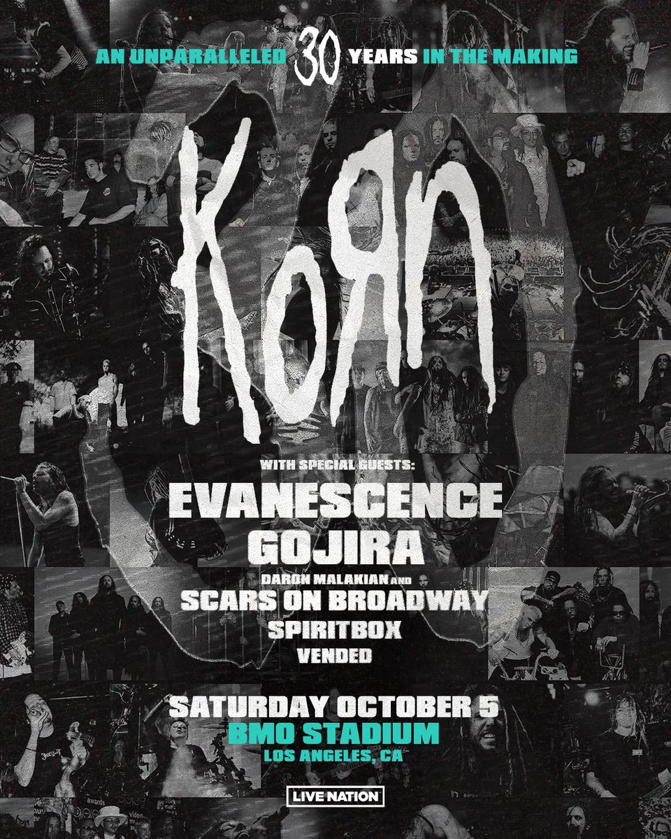 One more DMSOB live appearance… Excited to join @Korn at BMO Stadium in Los Angeles on Saturday, October 5th. Tickets go on sale this Friday at 10AM PT. bit.ly/korn30tix