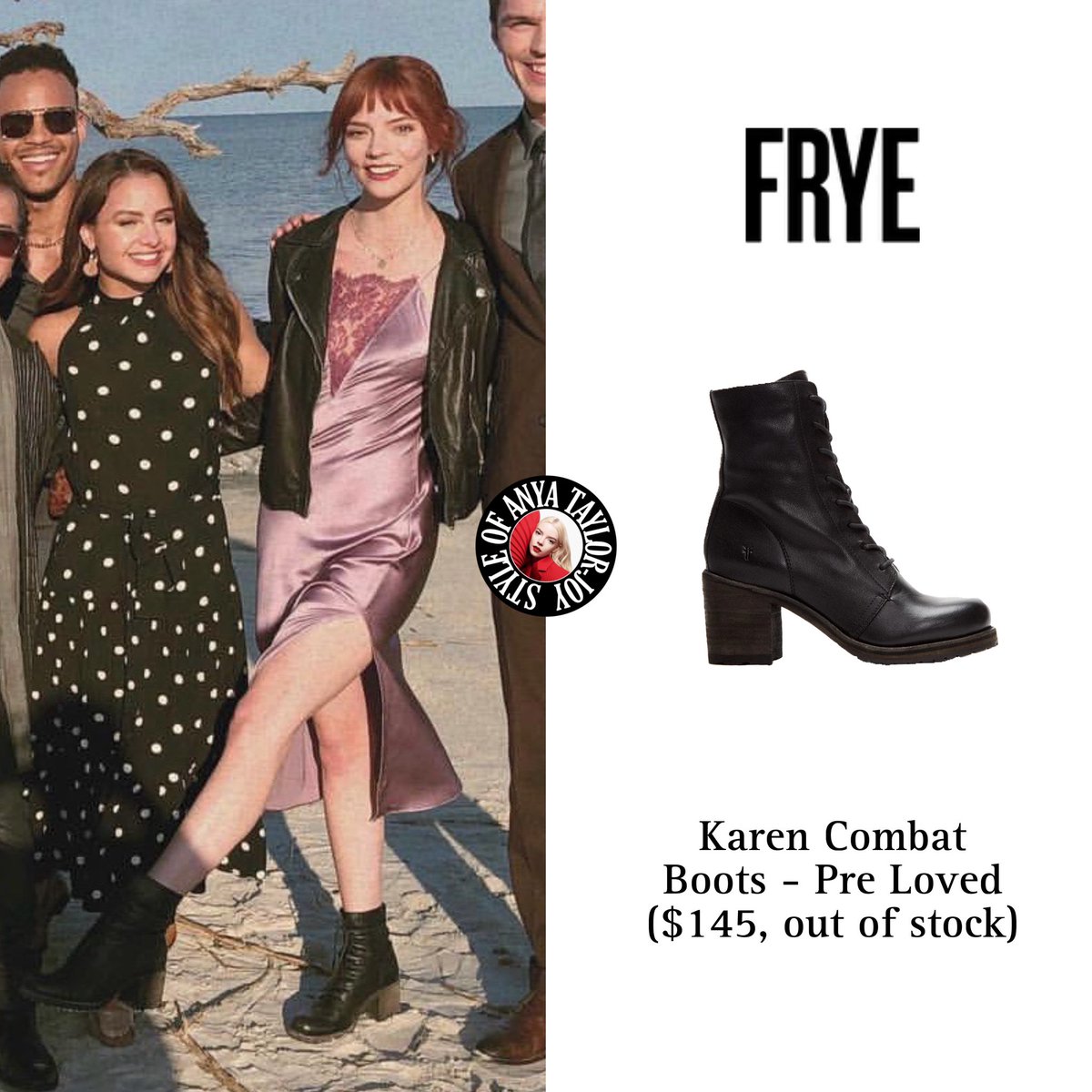 Anya Taylor-Joy’s costume in The Menu (2022)

- @fleurdumalnyc Margot Slip Dress ($495)
- @madewell Washed Leather Motorcycle Jacket in True Black ($525)
- @BaubleBar Spillo Earrings ($54)
- @TheFryeCompany Karen Combat Boots ($145, out of stock)