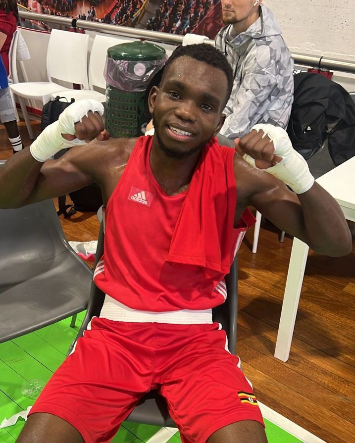 🇺🇬In a momentous event at the World Olympic Qualifiers, Referee had to stop the contest in round 3 giving Captain Captain @joshuaforein victory against Garcia Edgar of Guatemala🇬🇹 in the Preliminary stage.