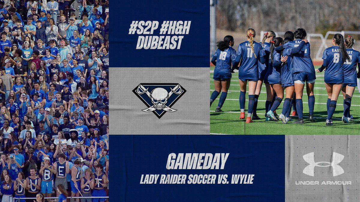 WELadyRaiderSoc's tweet photo. GAMEDAY!!! See you tonight at Wylie ISD Stadium for some Lady Raider Soccer! SHOW UP AND BE LOUD, WE ARE EAST! 

#DUBEAST  #S2P  #H&amp;H  #CLIMBTOGETHER https://t.co/SqzxsJRttX